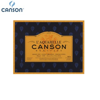 Canson บล็อค เฮอริเทจ เกรดมืออาชีพ ผิวกึ่งหยาบ ขนาด 23×31 หนา 300 แกรม บรรจุ 20 แผ่น 100720002