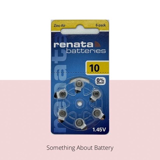 ถ่านหูฟัง Renata ZA10 (PR70) 1.45V 1 แผง จำนวน 6 ก้อน แท้ 100%