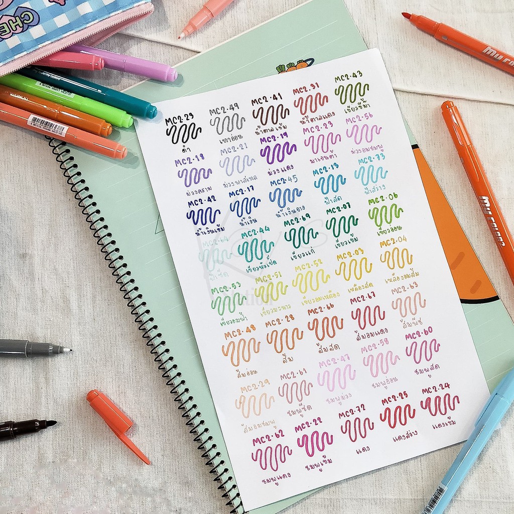 *พร้อมส่ง!!* ปากกาสี 2 หัว 40 เฉดสี my color 2 ขนาด 0.3 MM และ 0.7MM (ชุดที่ 1) - รูปที่ 2