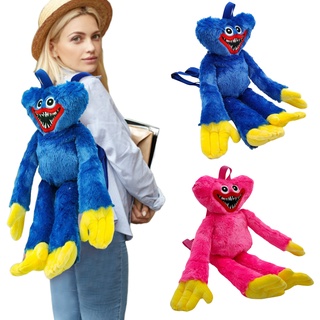 กระเป๋าเป้สะพายหลัง Huggy Wuggy กระเป๋านักเรียน ตุ๊กตายัดนุ่น 40 เซนติเมตร Poppy Playtime ของเล่นสําหรับเด็กผู้หญิง