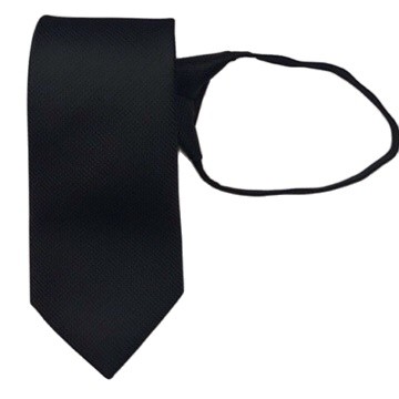 เนคไทสำเร็จรูปสีดำยี่ห้อ Quality เป็นผ้าคอตตอนอย่างดีขนาดกลาง 8 X 52 cm - รูปที่ 2