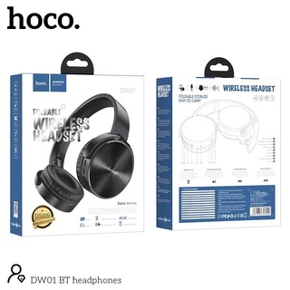 hocoหูฟังคอบมีบลูทูธรุ่น DW01#ฟังเพลง#รับโทรศัพท์#TF card#Aux Input#wireless V5.0