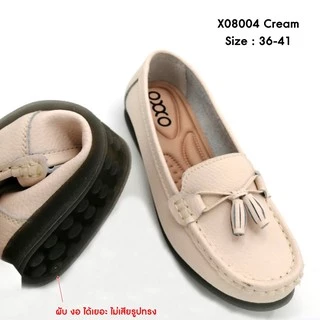 prettycomfort รองเท้าเพื่อสุขภาพหนังแท้ หนังวัว คัทชู หนังนิ่มมาก พี้นยาง สูง1เซน X08004