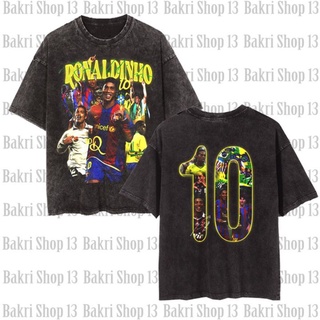 เสื้อยืด พิมพ์ลายฟุตบอล Brazil Ronaldinho Legend Of Brazil สําหรับผู้ชาย และผู้หญิงS-5XL