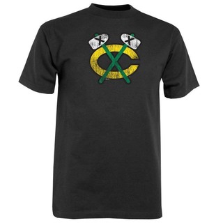 T-shirt เสื้อยืด ลาย Blackhawks Tomahawks ทรงสลิมฟิต สีดํา สําหรับผู้ชาย S-5XL