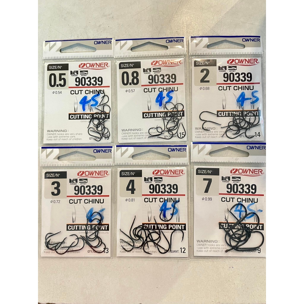 ตัวเบ็ด OWNER CUT CHINU 90339 จากญี่ปุ่น แข็ง คมมาก