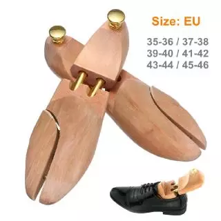 แบบหล่อรองเท้า 1 คู่ Shoe Tree Wood ซับเก็บทรงรองเท้า ที่จัดทรงรองเท้า ที่ดันทรงรองเท้าหนัง