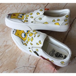 Vans Slip on X Spongebob มีกล่องส่งฟรี EMS