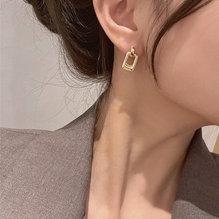 Geo Decor Drop Earrings ต่างหูมินิมอล