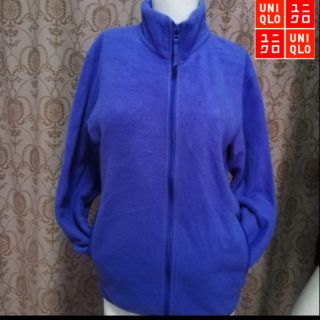 เสื้อ fleece uniqloสีน้ำเงิน