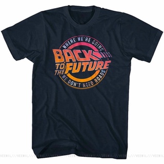 [S-5XL]เสื้อยืด ผ้าฝ้าย 100% พิมพ์ลาย Back To The Future Where Were Going We Dont Need Roads สําหรับผู้ชาย LHZY