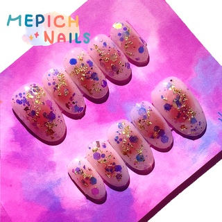 [ MEPICHNAILS ] เล็บเจลปลอมแท้ 💯 % (ฟรีกาว+ตะไบ+ไม้ส้ม)