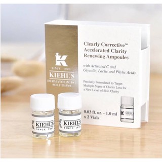 Kiehl’s Clearly Corrective Accelerated Clarity Renewing Ampoules Travel Size ขนาด 1ml x 2 Vials (1แพค มี 2 ขวด)