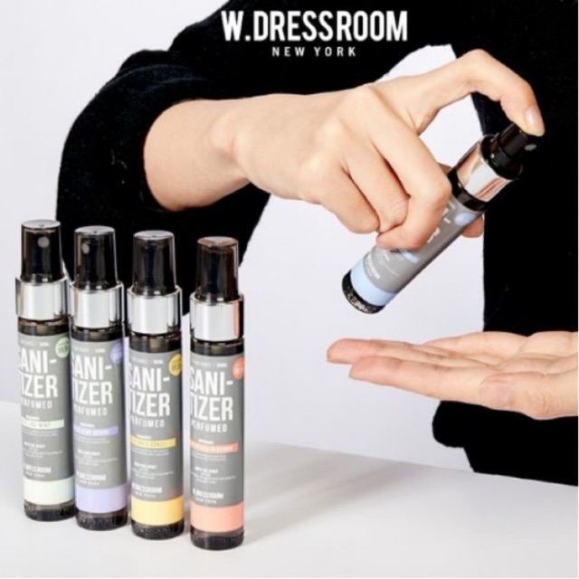 🔥สเปรย์ล้างมือ W.DRESSROOM Perfumed Sanitizer April Cotton Peach ฆ่าเชื้อ แอลกอฮอล์เจล wdressroom pe