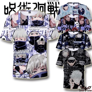 【CustomFashion】เสื้อยืดคอกลม แขนสั้น แบบนิ่ม ลายการ์ตูนอนิเมะ Itadori Yuji มหาเวทย์ผนึกมาร โอเวอร์ไซซ์ สําหรับผู้ชาย และผู้หญิง