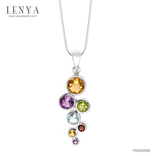 Lenya Jewelry จี้พลอยแท้หลากสีสัน จะสวมใส่ไปทำงาน หรือใส่เก๋ๆก็เหมาะ บนตัวเรือนเงินแท้ชุบทองคำขาวแท้