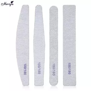 Monja ไฟล์เล็บ ตะไบขัดเล็บ 3 / 4 / 5 ชิ้น nail tips trimmer sanding grit manicure extension care design tools