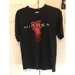 ขายดี เสื้อยืดลําลอง แขนสั้น พิมพ์ลายวง Hinder Extreme Behavior สีดํา สไตล์วินเทจ คลาสสิก สองด้าน CPbdil94DDclfb46