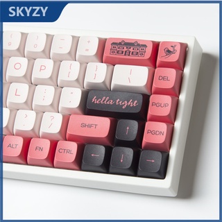 Fledgling keycap XDA Profile ฟลามิงโก 137 คีย์ PBT DYE SUB คีย์บอร์ดกลชุดปุ่มกด Keycaps