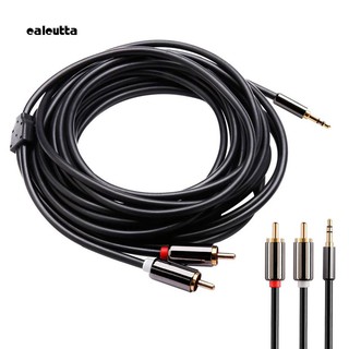 Cal_3.5 mm Male Jack to 2 RCA Male อะแดปเตอร์สายเคเบิ้ล