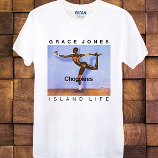 เสื้อยืดแขนสั้นลําลอง คอกลม ผ้าฝ้าย 100% พิมพ์ลาย Grace Jones Music Pop Funk Music ทรงหลวม สไตล์วินเทจ สําหรับผู้ชาย และ