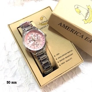 💰 ราคาเรือนละ 490.- ค่ะ 💰  ⏰ AMERICA EAGLE แท้ ⏰ กันน้ำ 100% - นาฟิกาสายเลส - ขนาดหน้าปัด 30 mm 🎉