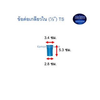 ข้อต่อเกลียวใน ท่อน้ำไทย (½”) Thai Pipe TS Faucet Socket ฟ้า 1/2