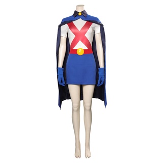 พร้อมส่ง เสื้อคลุมกระโปรง เครื่องแต่งกายคอสเพลย์ Miss Martian สําหรับปาร์ตี้ฮาโลวีน