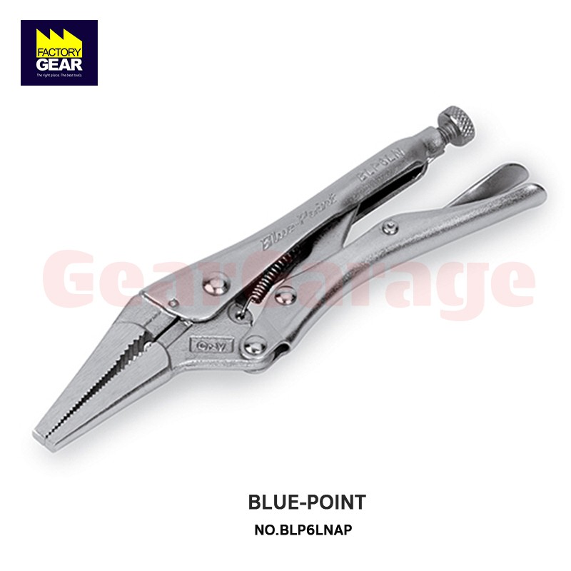 คีมล็อคปากแหลม ขนาด 6 นิ้ว BLUE-POIN NO.BLP6LNAP (BLP6LN) Factory Gear By Gear Garage