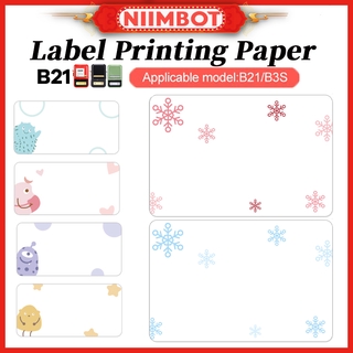 Niimbot B21/B3S สติ๊กเกอร์ป้ายฉลากกันน้ําสําหรับติดตกแต่ง