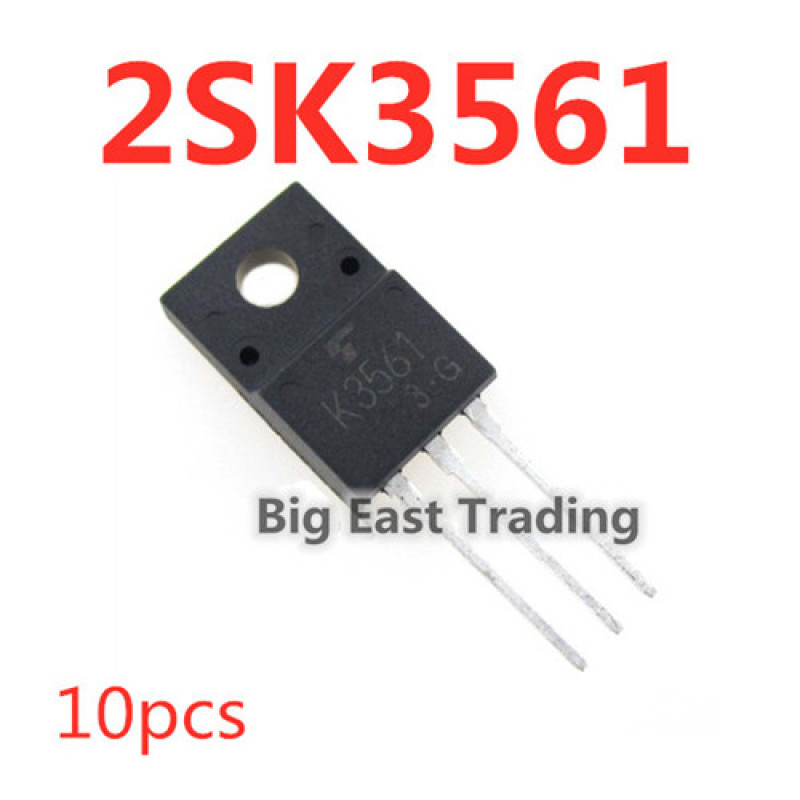 10PCS 2SK3561 K3561 ทรานซิสเตอร์เชื่อม TO-220F 500V 8A รับประกันคุณภาพ
