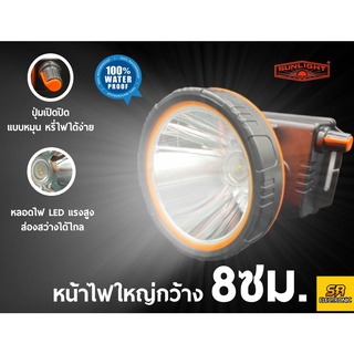 ไฟฉายไล่ผี ไฟฉายคาดหัว LED 200w ตราดช้าง 612 ดำน้ำได้ หน้าไฟใหญ่ แสงสีขาว