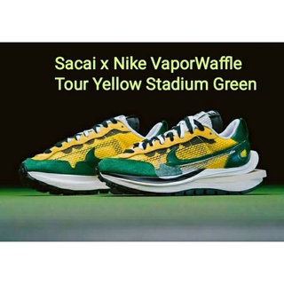 Sacai x Nike Vaporwaffle  "Tour Yellow"                            size 41/26.5cm. รองเท้ามือสองของแท้ 100%