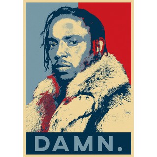 โปสเตอร์ Kendrick Lamar เคนดริก ลามาร์ Poster แร็ปเปอร์ Rapper Hiphop ฮิปฮอป โปสเตอร์ รูปภาพ ตกแต่งผนัง Music ตกแต่งบ้าน