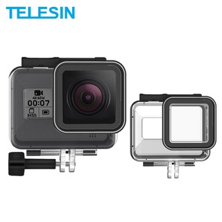 Telesin เคสใส กันน้ํา 40 เมตร สําหรับ Gopro Hero 8 PC &amp; TPU