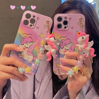 โซ่ดาวสายรุ้ง ยูนิคอร์น เคส Huawei p30 p30pro p40 p40pro mate30 mate30pro mate40 soft case น่ารัก การ์ตูน เคสโทรศัพท์