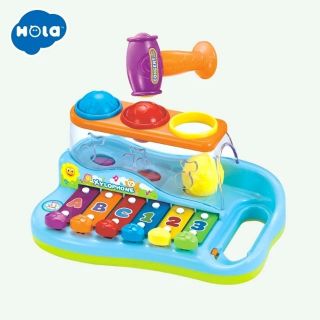 Hola Toys Enlightening &amp; Intellectual Xylophone ไซโลโฟน ค้อนทุบลูกบอลเสียงดนตรี.