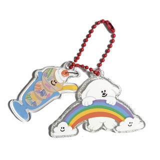 ssktmmee - keyring set ชุด 2 ชิ้น (rainbow)