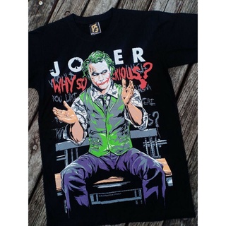 Pg05 เสื้อยืด ผ้าฝ้าย พรีเมี่ยม พิมพ์ลาย JOKER WHY SO SERIUS LIMITED HEATH LEDGER EDITION สีดําS-3XL