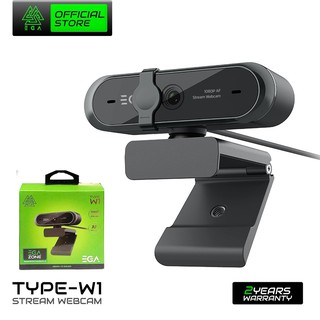 📣📣พร้อมส่ง📣📣Webcam EGA TYPE W1 1080P Full HD  Camera  With Noise Reduction Microphone แท้.!! 🚩🚩 ประกันศูนย์ 2 ปี 🚩🚩