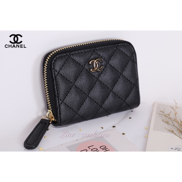 chanel zip coin purse