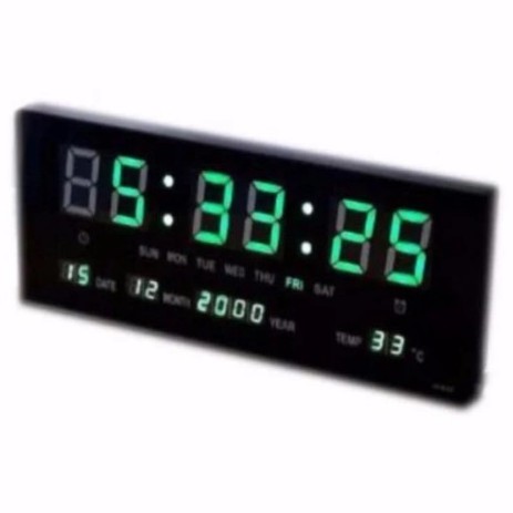 นาฬิกาติดผนัง นาฬิกาดิจิตอลLED Number Clock แขวนผนัง รุ่น3615 ขนาด36X15X3CM (ตัวเลขสีเขียว)