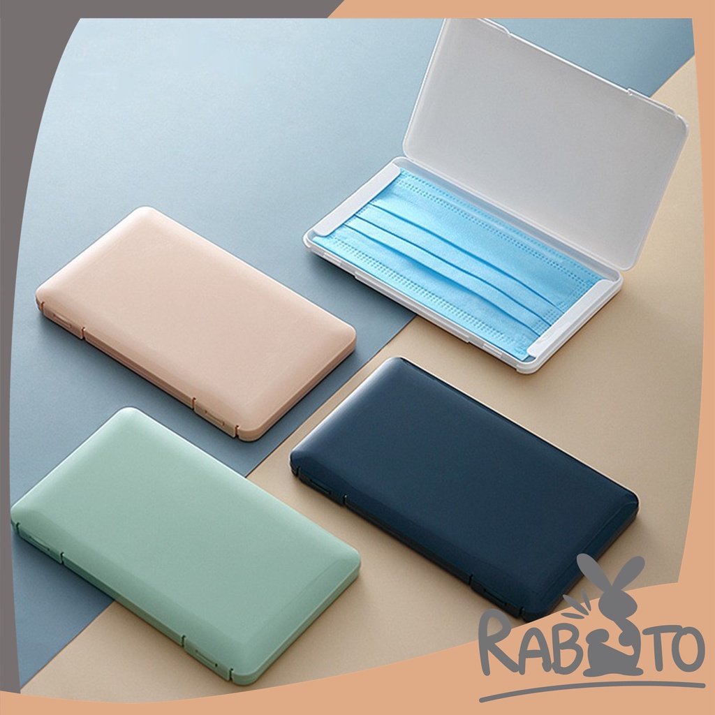 【RABITO ราคาพิเศษ】กล่องแมสพกพา กล่องใส่หน้ากากอนามัย ป้องกันแบคทีเรีย และ สิ่งปนเปื้อน V21 OX
