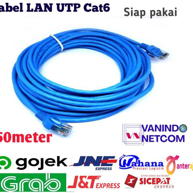 _ Utp cat 6 50 Meters LAN Cable Ready To Use Cat6 50 Meters Cable 50M Diorer PDUD Shopee Thailand