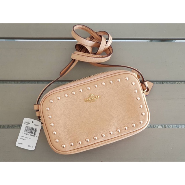 Coach CROSSBODY POUCH WITH LACQUER RIVETSCOACH