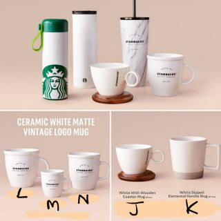 Starbucks White Matte Vintage Logo Mug.‼️พร้อมส่ง‼️