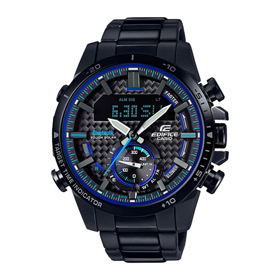 Casio Edifice นาฬิกาข้อมือผู้ชาย สายสแตนเลส รุ่น ECB-800DC,ECB-800DC-1A -  สีดำ