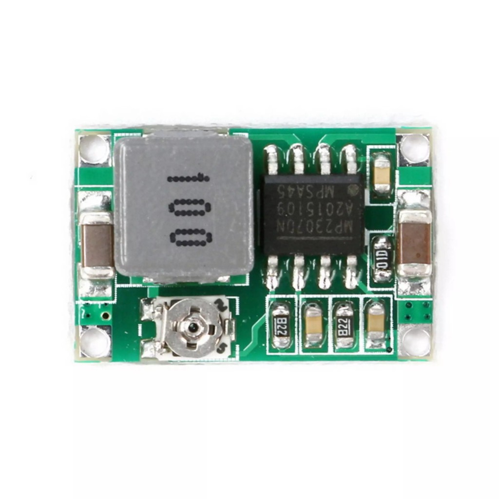 วงจรลดแรงดันไฟ DC Step down 4.75-23V ไปเป็น 1-17V กระแสสูงสุด 3A ต่อเนื่อง 1.8A Mini 360 DC-DC Buck 