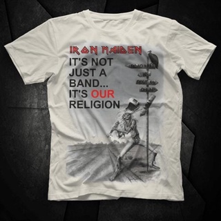 เสื้อยืด พิมพ์ลาย Iron Maiden Not Just Just A Band It Our Religion สีขาว สําหรับผู้ชาย และผู้หญิง