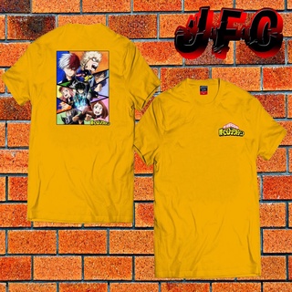 Tee เสื้อครอปสายฝอ - ฮีโร่ของฉัน ACADEMIA แนวโน้มการออกแบบใหม่เสื้อยืด UNISEX ผ้าฝ้ายกลับไปด้านหลัง